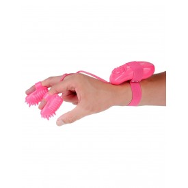 Розовые вибронасадки на пальцы Magic Touch Finger Fun
