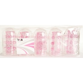 Набор из 5 розовых насадок с шипами и шишечками