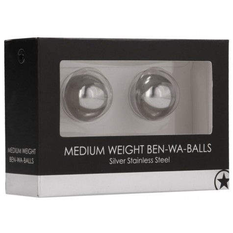 Серебристые вагинальные шарики Medium Weight Ben-Wa Balls